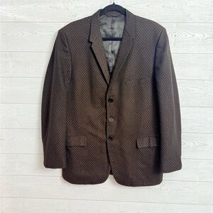 Amalgamated Clothing USA Men’s Brown & Black 100% Cashmere Blazer Size 38R